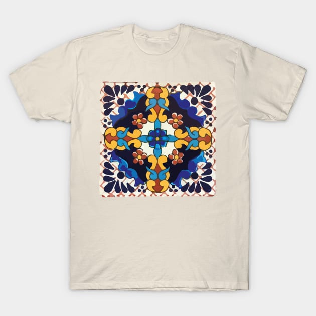 Navy Talavera Tile T-Shirt by T-Mex